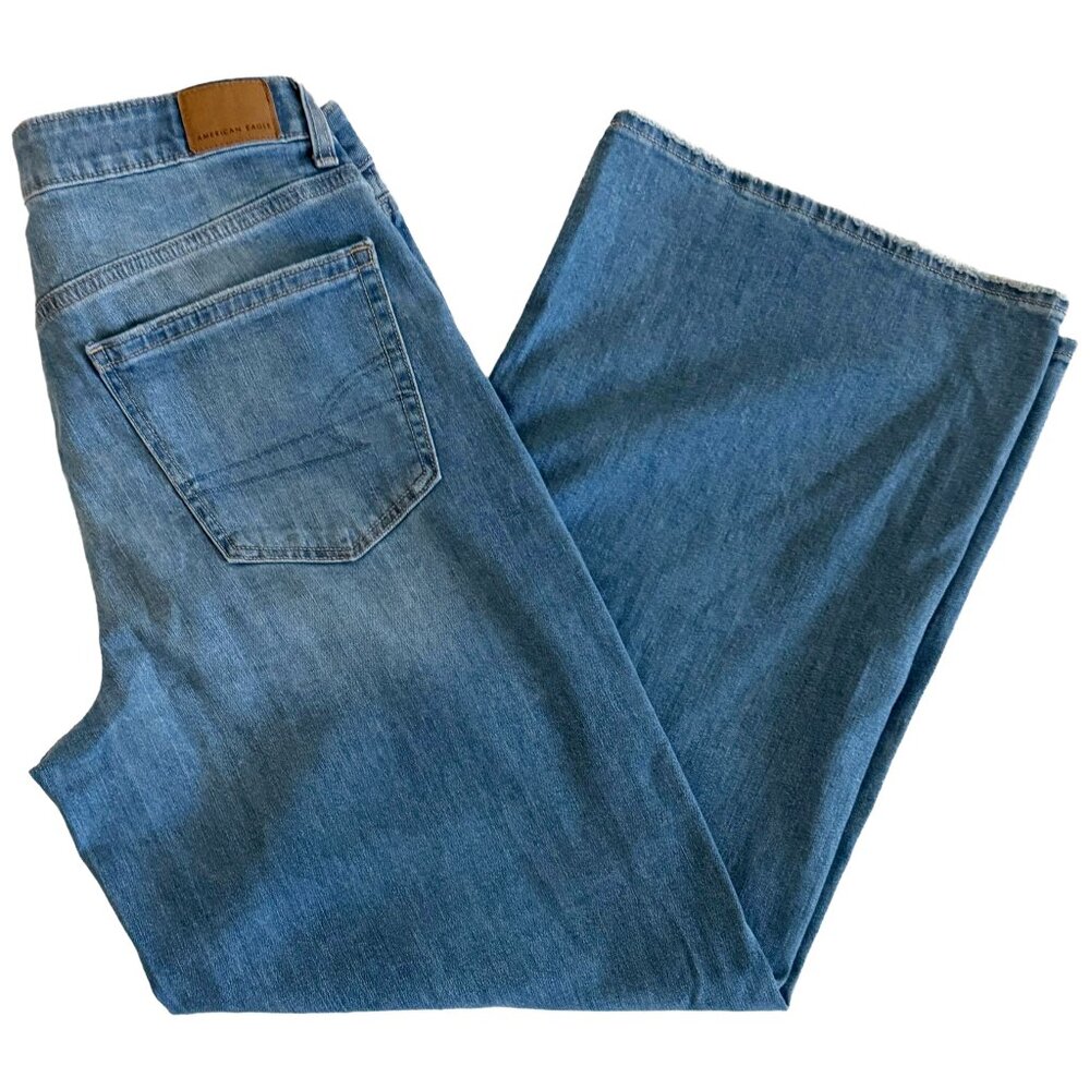 AE Super High-Rise Baggy Wide Leg Jeans – Blue, Size 8 - NWOT - Picture 6 of 8
